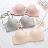 Las nuevas chicas ligeras y delgadas tienen ropa interior con anillo de acero reunida en el sujetador japonés simple, cómodo y transpirable para damas al por mayor