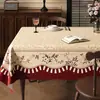 Toalha de mesa estilo francês vintage, impermeável e à prova de óleo, lavável, toalha de mesa retangular para jantar, novo modelo 2026, capa de mesa de centro de alta qualidade
