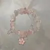 [Carta de Primavera] Nuevo Pulsera de Perlas con Diseño de Nicho de Moda Flor de Durazno Pequeña con un Diseño de Flor de Cerezo de Alta Gama