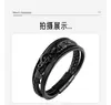 Amazon Comercio Exterior Aleación Nota Musical Accesorios Pulsera para Hombres Multicapa Cuero Trenzado Cierre Magnético Pulsera Vintage Joyería