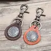 Fabricante Directo de Accesorios Punk Venta Directa Estilo Europeo y Americano Retro Transfronterizo Hombres Aleación Cuero Llavero Pequeño Regalo de Cuero