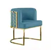 Sillón individual, acero inoxidable, lujo ligero, diseño moderno, estilo nórdico, adecuado para salas de estar, hoteles, áreas de recepción y salas de reuniones