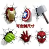 Comercio Exterior Vengadores Capitán América Spider-Man Iron Man Puño Gigante Martillo de Thor Pegatinas Decorativas para Coche