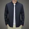 Jaqueta Cardigan Elegante de Manga Longa para Homens 2023 Primavera Nova Tendência Bonita Versátil Casual Solta Estilo Coreano Cor Sólida Top