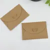Tarjeta de felicitación europea DIY tarjeta creativa de alta calidad retro amor papel Kraft mini sobres y páginas interiores blancas