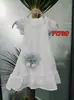 Vestido de Tirantes Blanco Liso Teñido Tie-Dye Estilo Étnico para Niños Vestido de Tirantes para Niñas Venta al por Mayor