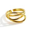 Anillo entrelazado francés de viento frío de moda网红 línea de marea cruzado anillo abierto al por mayor