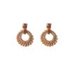 Pendientes de Alta Gama Estilo Resort Costero Pendientes de Mimbre y Ratán Bambú Retro Bohemio Pendientes Pequeños para Ver la Cara de Mujer Verano