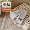 Leggings de niña con lazo, nuevos estilos de primavera y otoño, alta elasticidad, con ribete de volantes, longitud 9/10, venta al por mayor para bebés