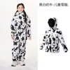 Novo Macacão de Esqui Infantil Top Impermeável Solto Calça de Esqui Simples e Dupla Equipamento para Meninos e Meninas Macacão de Neve Top