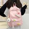 Mochila Escolar para Mujer Estilo Coreano Color Sólido Fresca Estudiante de Bachillerato Superior Universitario Mochila Estilo Campus Estilo Mori Mochila Simple Mochila para Mujer
