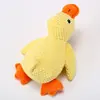 Brinquedo de Pelúcia para Cachorro Pato Sonolento Brinquedo Filhote com Som Resistente à Mordida Brinquedo para Dentição de Cachorro Pato Amarelo Pequeno Brinquedo para Pet