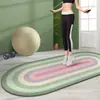 Esterilla Deportiva de Terciopelo de Cristal con Gradiente Arcoíris Transfronteriza, Esterilla Amortiguadora y Aislante Acústico para Saltar la Cuerda, Esterilla Antideslizante para Suelo de Gimnasio en Casa en Interiores