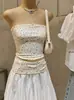 WGWE9696 Guangzhou Thirteen Hong Ropa de Mujer Verano 2026 Nuevo Diseño de Banda Floral Sentido de Diseño Top Camisola Nicho
