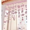 Cortina de Puerta Simple tipo Bola Antimosquitos estilo Japonés Corazón de Niña Cortina de Puerta de Dormitorio Cortina de Puerta de Tela Media Cortina Sin Perforaciones Cocina Cortina Decorativa