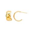 Aretes Plata de Ley 925 Chapado en Oro Aretes Rómbicos Nicho Minimalista Versátil Retro Elegante Estilo Coreano Joyería Fina para Mujer