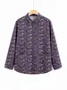 Camisa de manga comprida de primavera e outono para mãe, algodão puro, top estiloso para mulheres de meia-idade e idosas, roupas plus size para avós, camisa de outono para mulheres