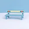 Regalos Decorativos Creativos Ins Escena en Miniatura Zakka Carrito de Helados Banco Señal Accesorios Adornos