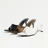 Zapatos de tacón alto de punta para mujer estilo europeo y americano con bordado de cordones cruzados, elegantes y versátiles para fiestas nocturnas de primavera y verano
