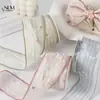 Cinta Jacquard Estampada Rayada Lentejuelas Unilateral Empaque de Regalo Textiles para el Hogar Moño DIY Accesorios para el Cabello Suministros Cinta