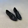 Mocasines de tacón grueso estilo francés 2026 para mujer, modelo nuevo en piel de cordero suave, zapatos de cordones sencillos, suela blanda para mujer, zapatos de cuero elegantes estilo británico