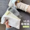 Calcetines para Mujer Primavera y Verano Algodón Puro Sin Costuras Malla Hueca Serie Miu Calcetas Holgadas Transpirables Malla Encaje Estilo Coreano Modernos