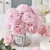 Ramas de Flores de Peonía Artificiales Transfronterizas, Ramos de Flores, Arreglos Florales, Decoraciones de Boda, Decoraciones de Mesa para el Día de San Valentín, Flores Artificiales de Seda, Flores Falsas