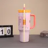 Venta transfronteriza owala con taza térmica 40 oz asa de acero inoxidable portavasos de coche taza de hielo para coche portátil