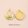 Arena Antigua Oro Jardín Monet Perla Gota de Aceite Flor Colgante Accesorios Joyería DIY Retro Literario Nicho Accesorios