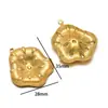Pendente de Coração com Folha de Ouro de Aço Inoxidável Europeu e Americano Tartaruga DIY Moda Colar Pulseira Acessórios de Vestuário Transfronteiriço
