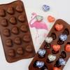 Amor Chocolate 15 Formas de Coração Consecutivas Formas de Cubo de Gelo em Formato de Coração Formas de Silicone para Bolo DIY Grau Alimentício Assar