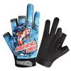 Guantes de Pesca Deportes al Aire Libre con Tres Dedos Expuestos Hobby de Hombres Estampado Protección Solar Antideslizantes Resistentes al Desgaste Transpirables que Absorben el Sudor Equipo de Pesca