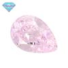 Huagang Gem 9A Em forma de pêra Ice Flower Corte Rosa Claro Alto Carbono Diamante Em Forma de gota Zircon CZ Anéis de Pedra Nua Atacado Principal