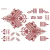 Pegatinas de Tatuaje de Henna de Doble Mano de Nuevo Estilo Transfronterizas con Patrones Realistas, a Prueba de Sudor, Pegatinas Temporales Desechables con Textura Duradera y Personalidad