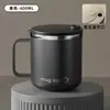 Caneca de Aço Inoxidável Copo Doméstico para Beber Copo de Café da Manhã para Escritório Copo de Café Copo de Leite com Tampa Pessoal