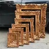 Moldura de Foto Estilo Europeu Retrô Moldura de Adereço para Cena de Casamento Moldura de Decoração de Casamento de Plástico Moldura para Foto de Vestido de Noiva Ornamento