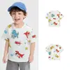 [Balaone] Camiseta de Manga Curta Balabala Baby para Meninos 2026 Nova Roupa de Verão Top com Estampa de Ilustração Pintada à Mão