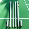 Poste de Voleibol Fijado al Suelo, Caja para Base de Tenis Pre-empotrada, Poste Móvil para Red Fija, Poste Multiusos, Poste Estándar para Voleibol y Bádminton