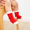 Calcetines Rojos para Bebé sin Hueso Año Nuevo Rojo Primavera Otoño Invierno Recién Nacido Bebé Niño y Niña Un Mes de Edad Calcetines Rojos de Algodón