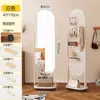 Painel de Pegboards Espelho de Roupas Espelho de Corpo Inteiro Giratório Espelho de Chão Móvel Cabide de Roupas para Casa Espelho Integrado Espelho de Camarim