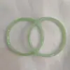 Pulseira de Jade Natural Tianshan de Xinjiang Jade da Neve Semente Glutinosa de Gelo Semi-Paisagem Manchas Flor Flutuante Pulseira Fina Redonda de Jade Estilo Feminino