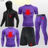 Traje deportivo de fitness transfronterizo para hombre, para correr, entrenar, primavera y verano, de secado rápido, muy elástico, ajustado, para correr por la mañana y por la noche, para baloncesto.