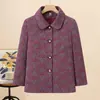 Top Holgado Retro Otoño Invierno para Abuela Ropa para Mujeres de Mediana Edad y Mayores de 70 Años Tallas Grandes Abrigo Grueso Cálido Forrado de Polar Longitud Media