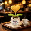 Muñecas de plantas tejidas a mano transfronterizas, decoraciones de plantas tejidas, flores artificiales de ganchillo para fiestas