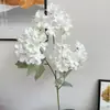 Flor artificial branca rosa hortênsia peônia adereços de casamento flor de seda decoração de salão de casamento guia de estrada flor falsa arranjo de casamento