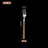 Ins Celebridade da Internet Imitação Cabo de Madeira Aço Inoxidável Talheres Faca Garfo Colher Estilo Chinês Talheres Ocidentais Restaurante Faca de Bife Garfo de Frutas Sobremesa