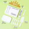 Mesa de Bolo de Aniversário Pratos de Papel Conjunto Prato Garfo Descartável Prato Faca e Garfo Prato Caixa de Presente Chapéu Caixa de Vela Combinação