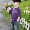 Conjunto de Manga Curta para Meninos Verão 2026 Novo Estilo para Crianças Maiores, Verão Fino Solto Fresco Estiloso Conjunto de Duas Peças Estilo Coreano Tendência