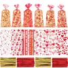 Sacos Plásticos Opp Lisos com Cordão para Fechar Embalagens Plásticas Animais Selo Floresta Animal Cordão para Fechar Sacos de Doces