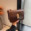 Bolso Bandolera Popular Vintage para Mujer 2024 Nuevo Otoño Bolso de Hombro Moda de Gama Alta Versátil Pequeño Bolso Cuadrado Bajo el Brazo